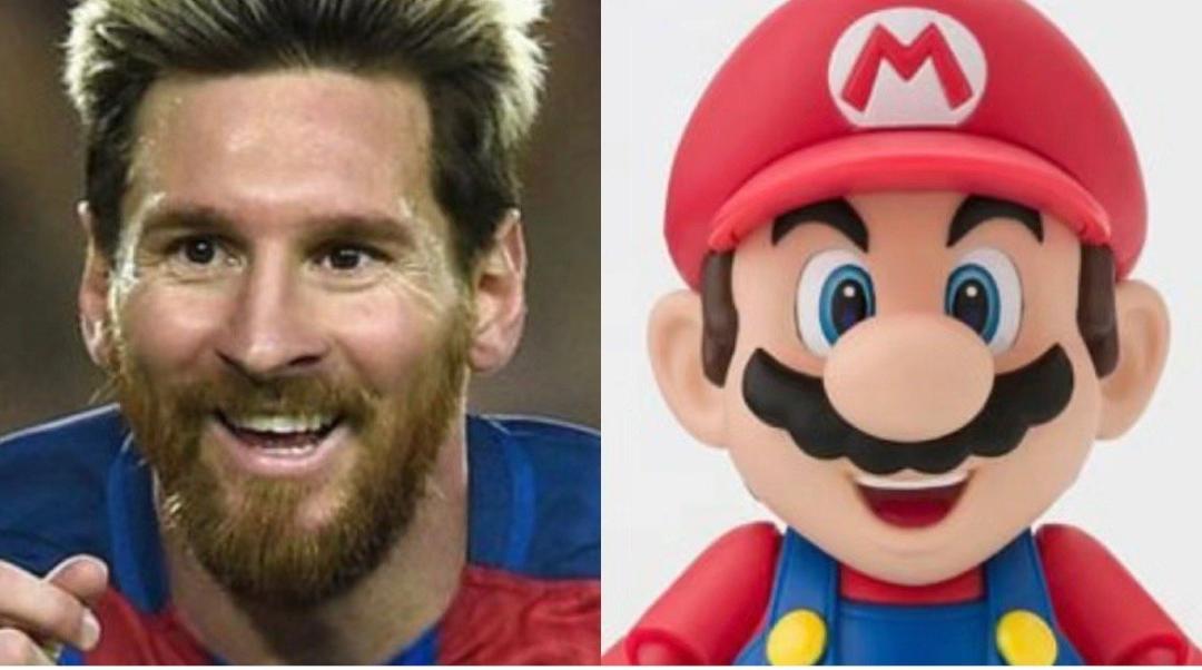 梅西撞脸卡通人物,梅西看到撞脸小罗