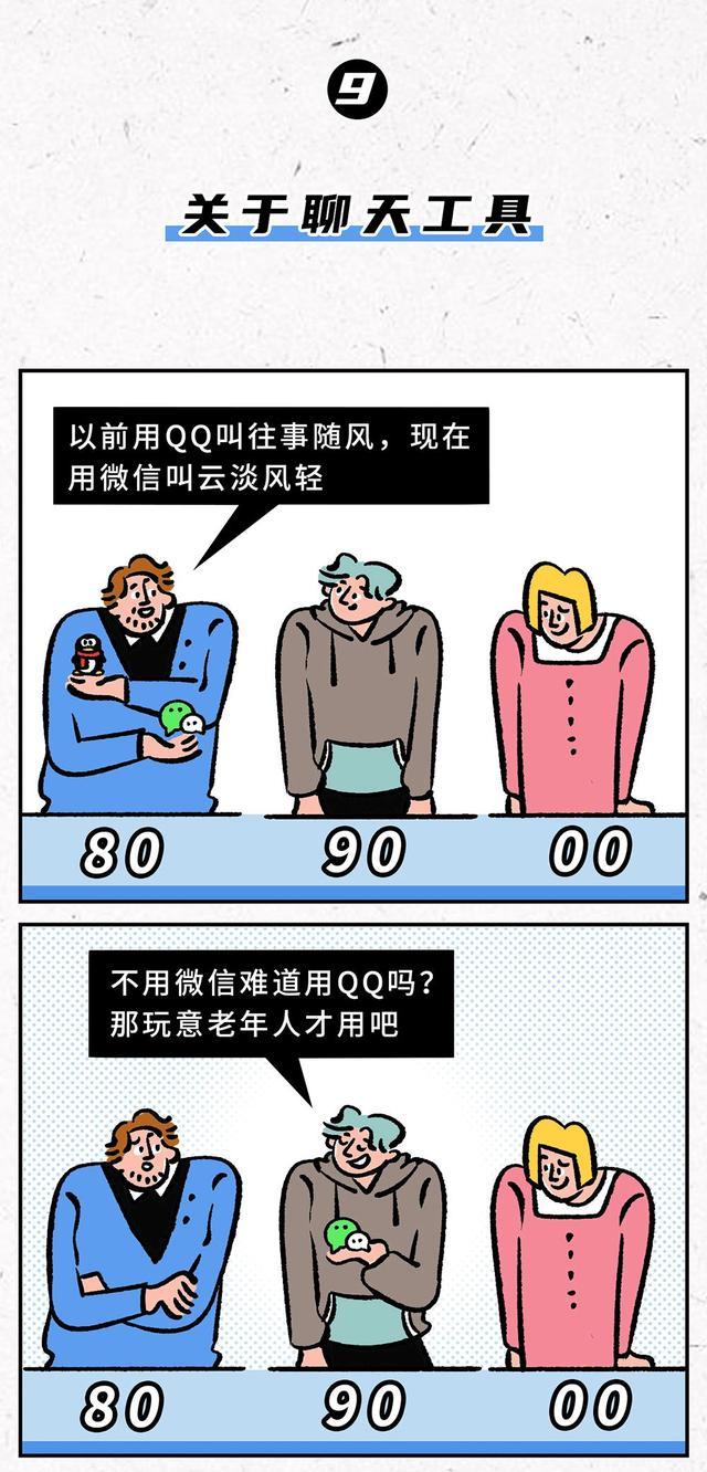 80后和90后的代沟聊天记录,80后和90代沟