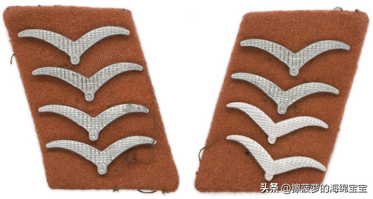 二战德国空军军衔标志,二战德国军衔级别对照表