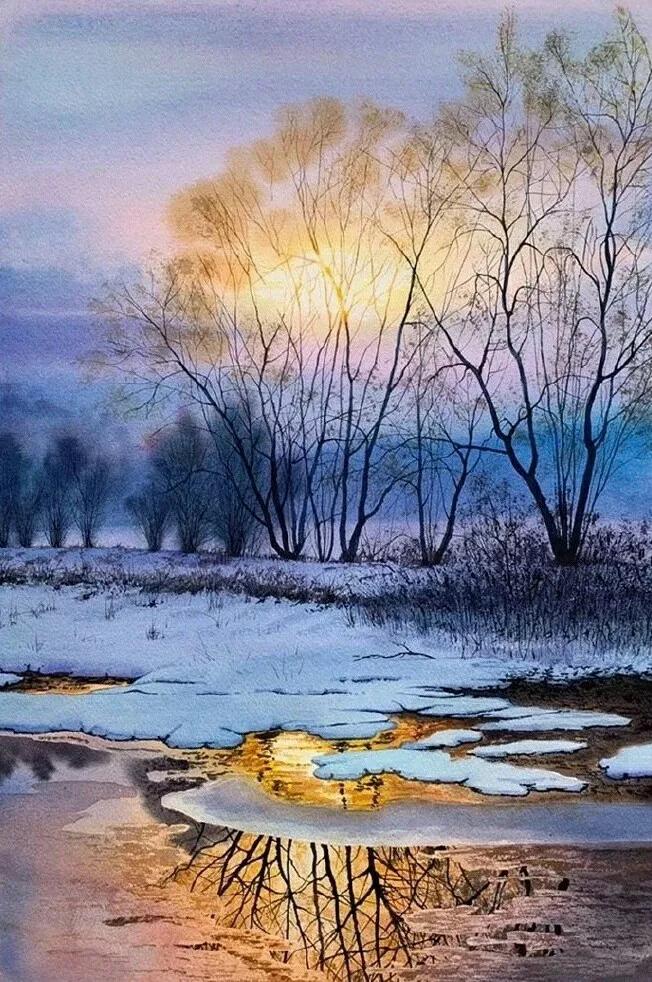 俄罗斯水彩风景画作品欣赏,罗伯兹水彩画作品欣赏