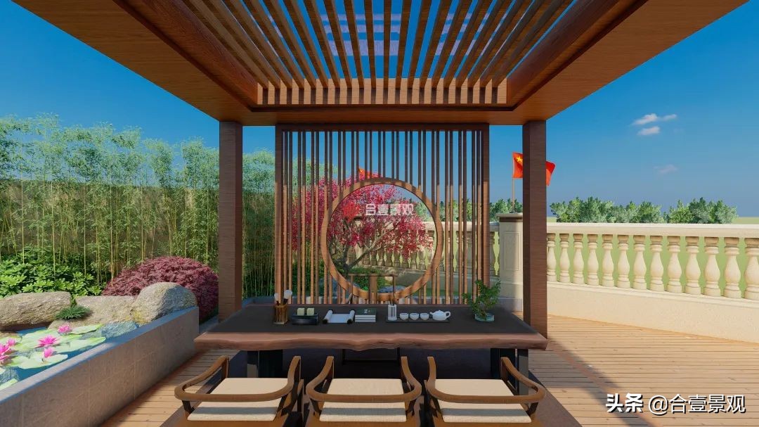 庭院设计带亭子,庭院设计木亭子