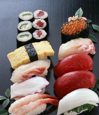 寿司里最常见的原材料,寿司里面的各种材料