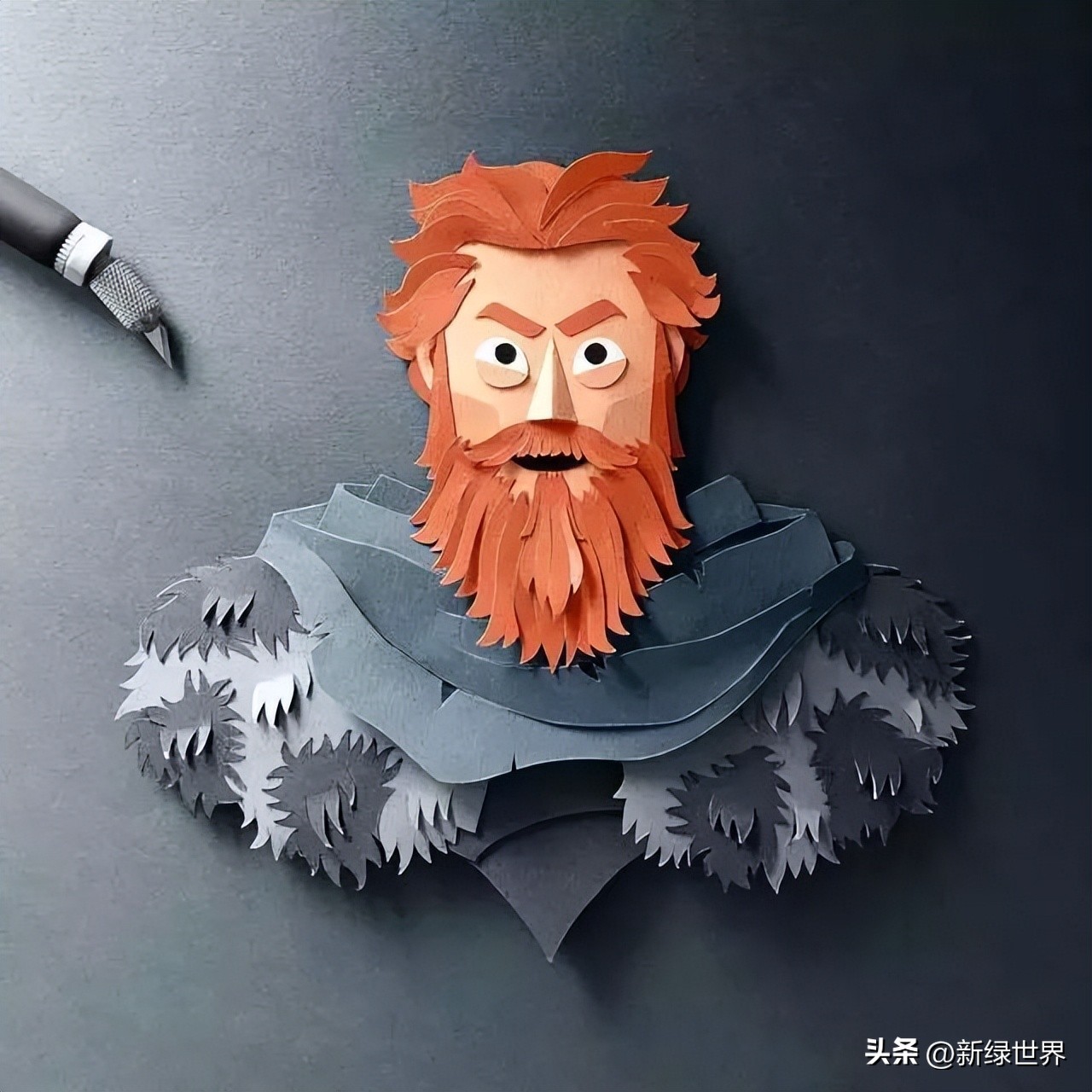 纸艺作品绘画,千变万化的纸艺术作品