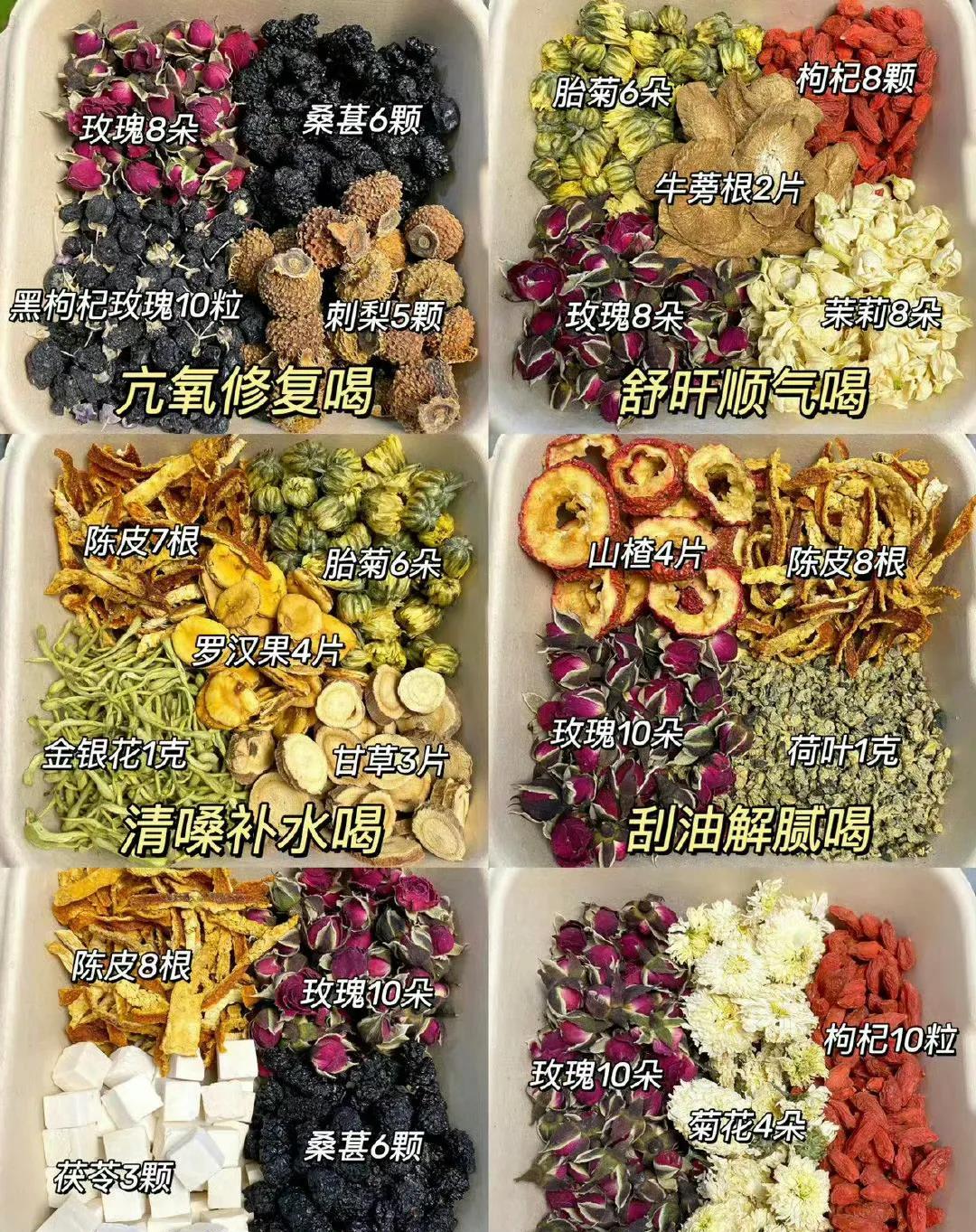 48种花茶搭配合集,48款养生花茶赶紧收藏吧