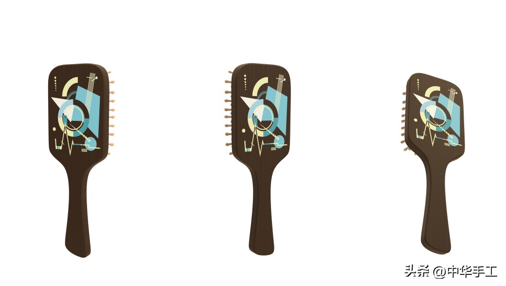 木梳简单设计图,手工木梳设计