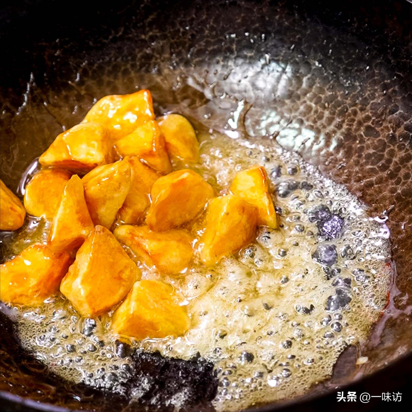 翻沙红薯简单做法,翻沙红薯做法步骤