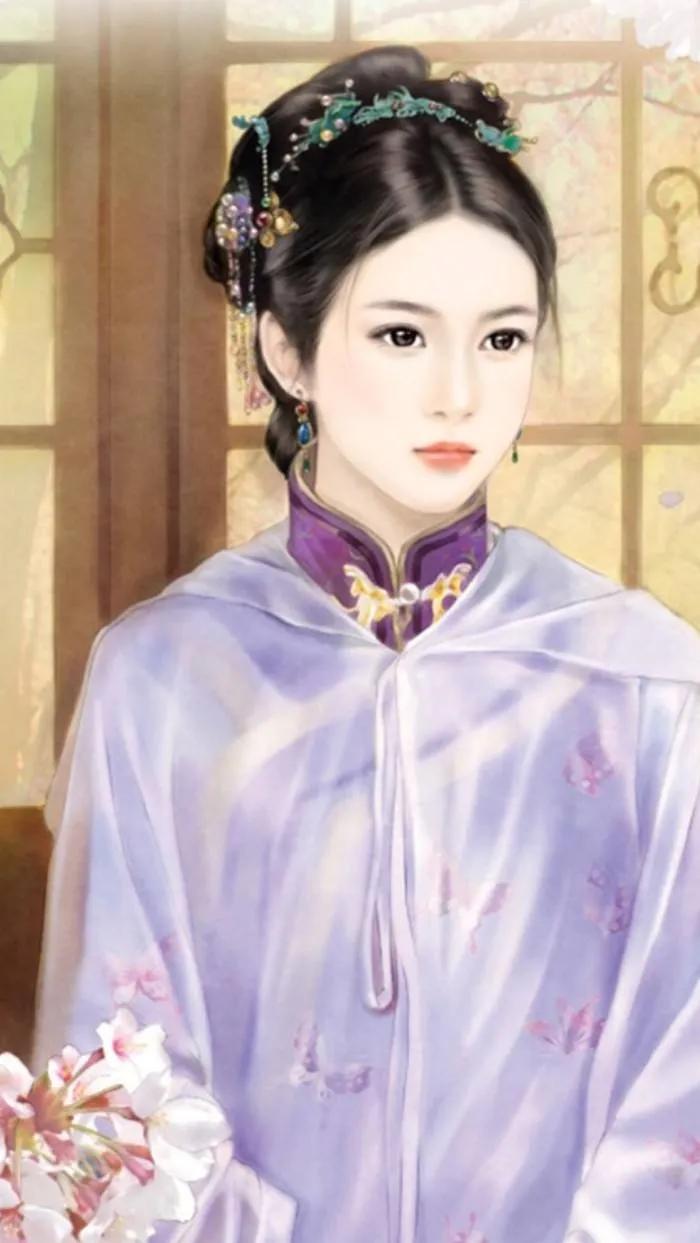 精美手绘手机壁纸古装演员,唐嫣古装高清壁纸