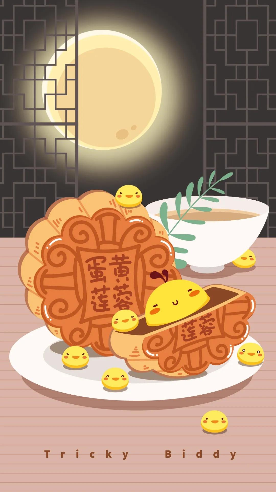 香香甜甜的月饼,中秋月饼壁纸