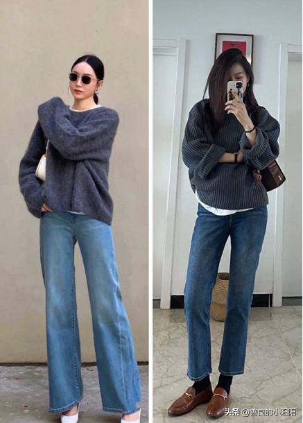深灰色长款毛衣怎么搭配冬季,冬季灰色超长款毛衣怎么搭配图片