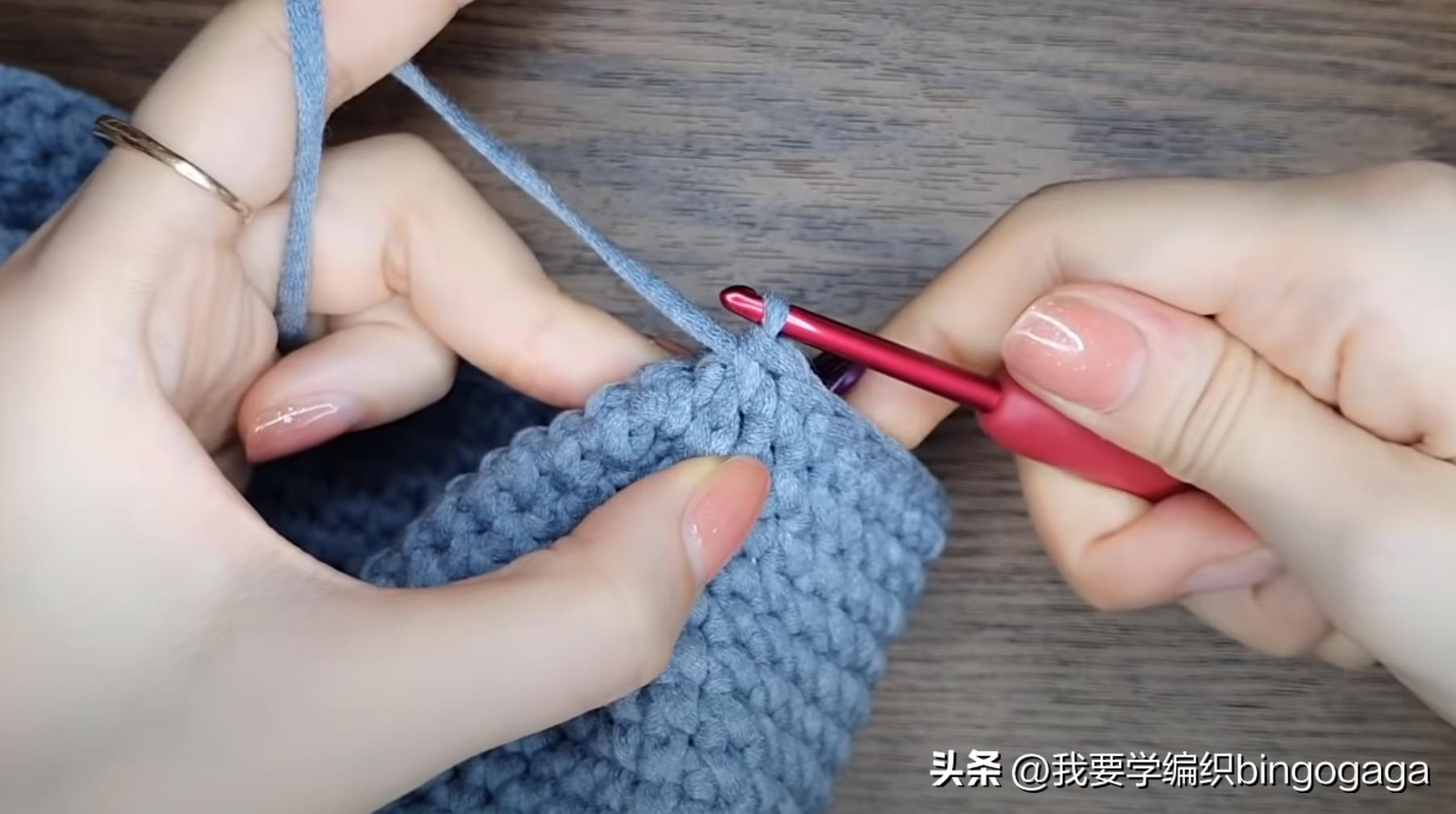 夏季包包钩织教程腋下包,钩包教程简单腋下包