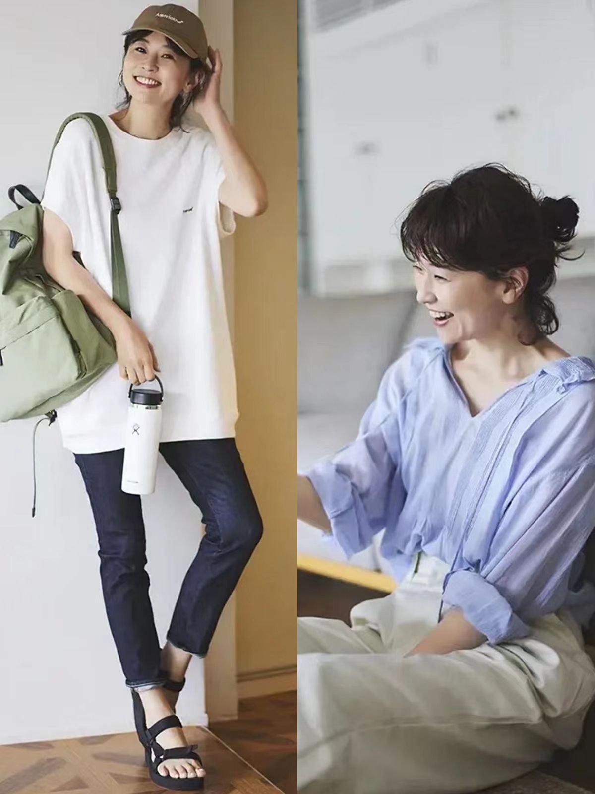 日本妈妈夏季极简主义穿搭,30到40岁妈妈不时尚的穿衣搭配