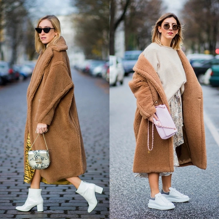 时尚女士不臃肿羽绒服,冬季女生羽绒大衣长款穿搭