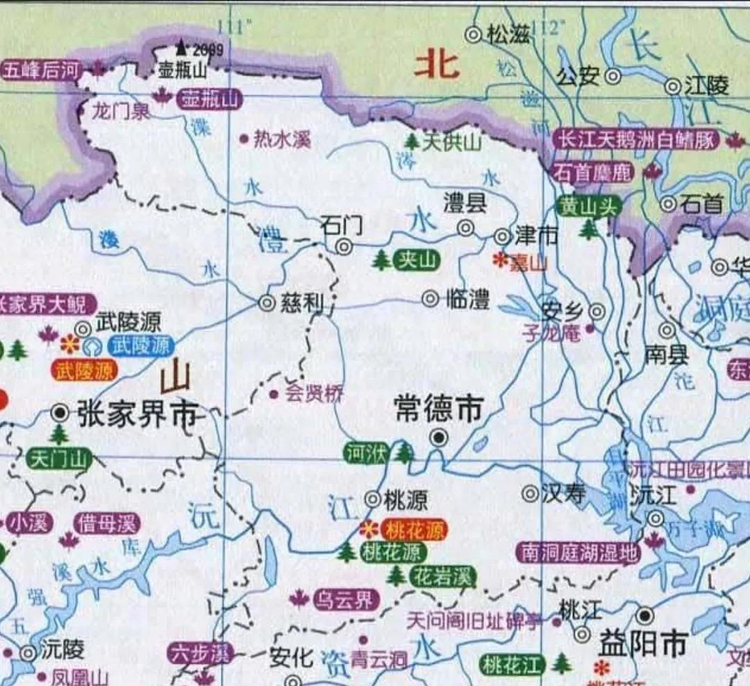 常德旅游攻略地图,常德地图区县旅游线路