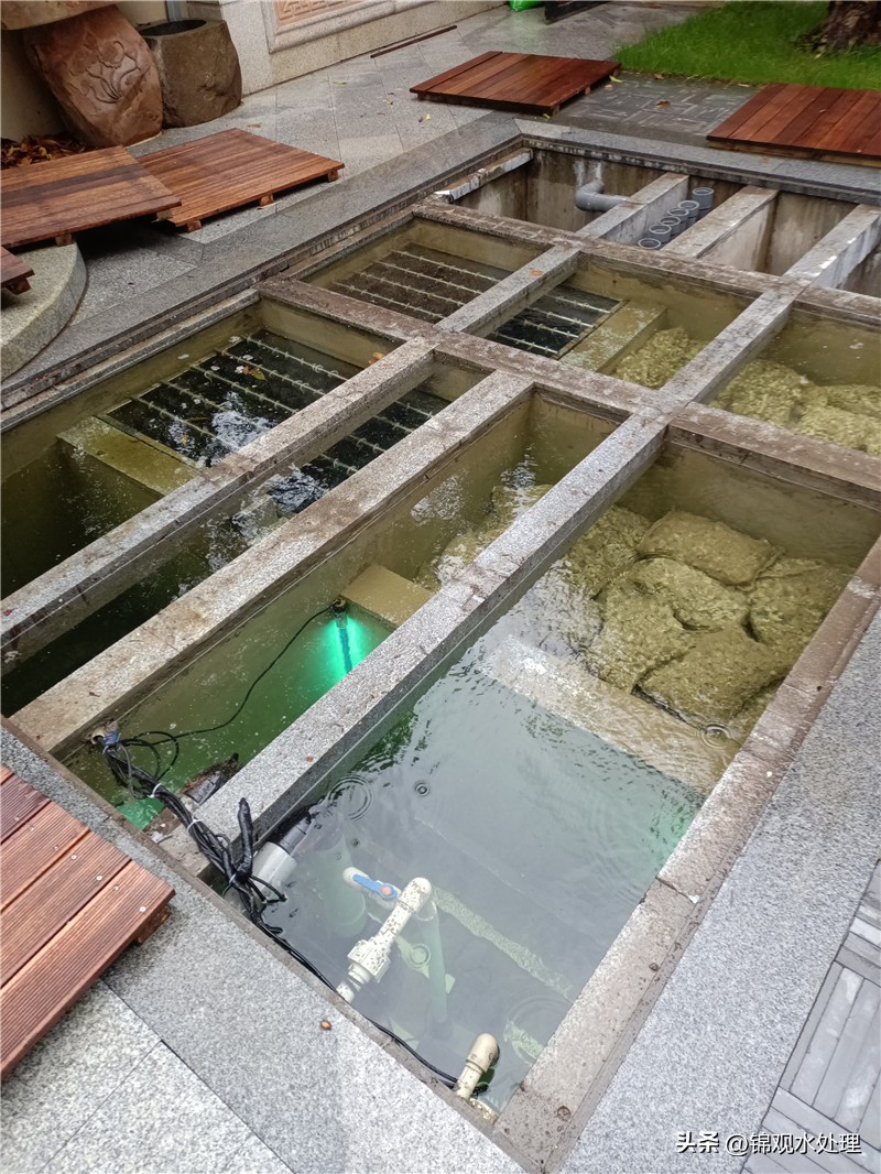 姜堰区锦鲤鱼池过滤仓施工,锦鲤鱼池过滤材料摆放顺序