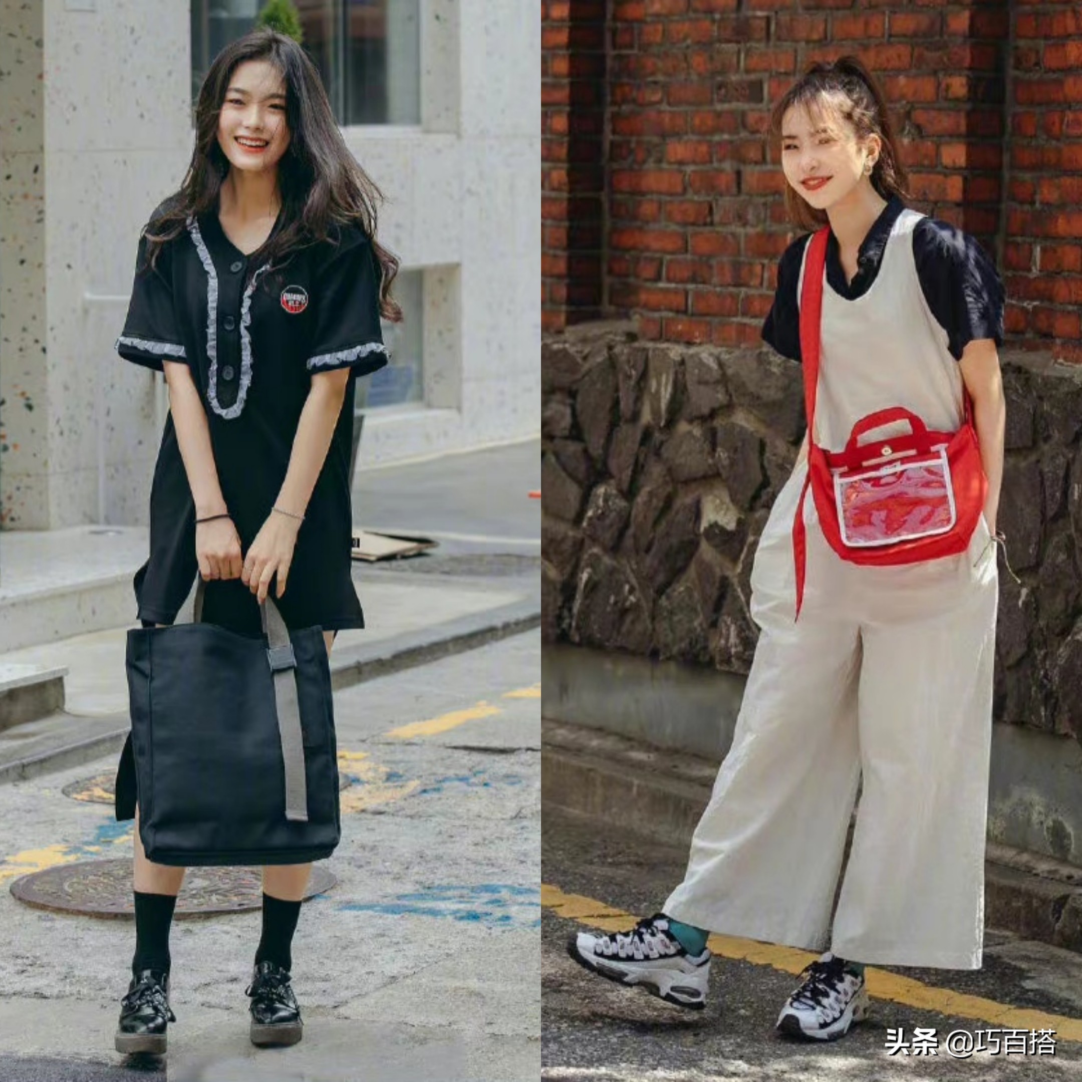 韩国明星街拍穿搭,韩国街拍穿搭素人