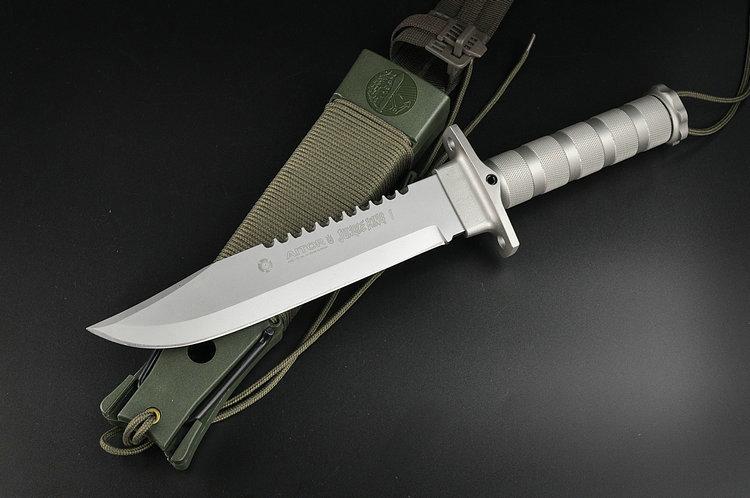 多功能野外生存刀燧石,国外户外生活使用的户外生存刀