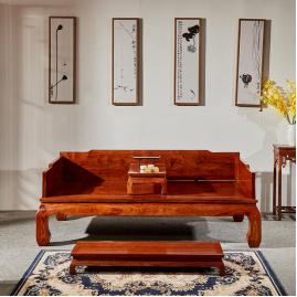 临沂传统红木罗汉床,中式红木罗汉床摆放图