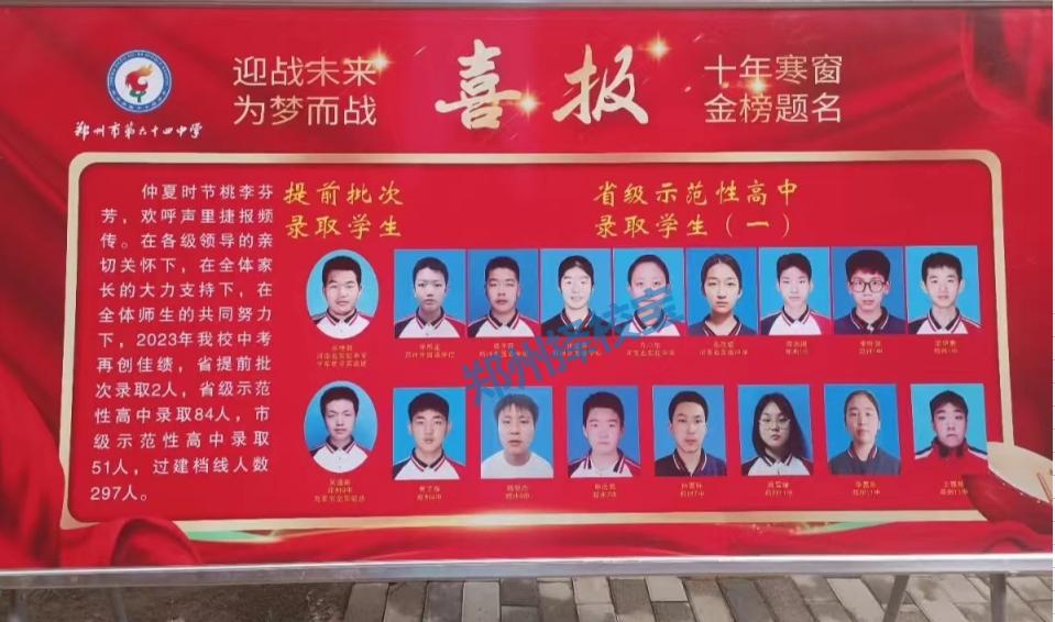 郑州64中2023年中考喜报出炉!学校突飞猛进!