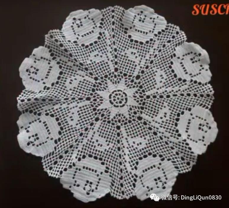 针织桌布图案大全图解,编织桌布图案花边