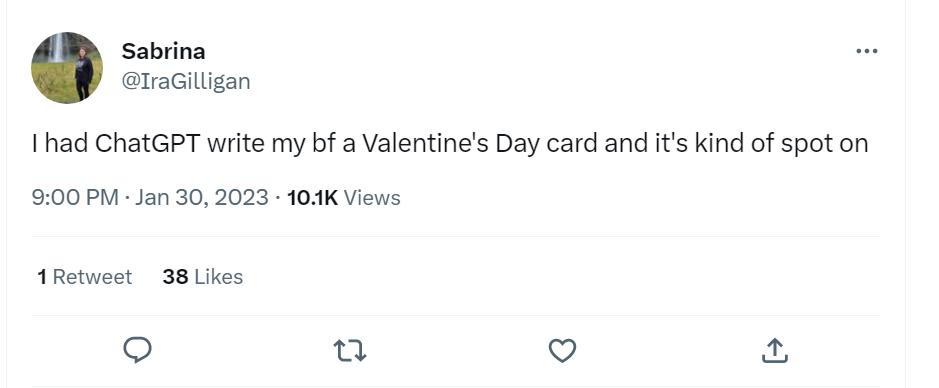 什么？我收到的情人节表白是GhatGPT写的？这年头情书都造假了！