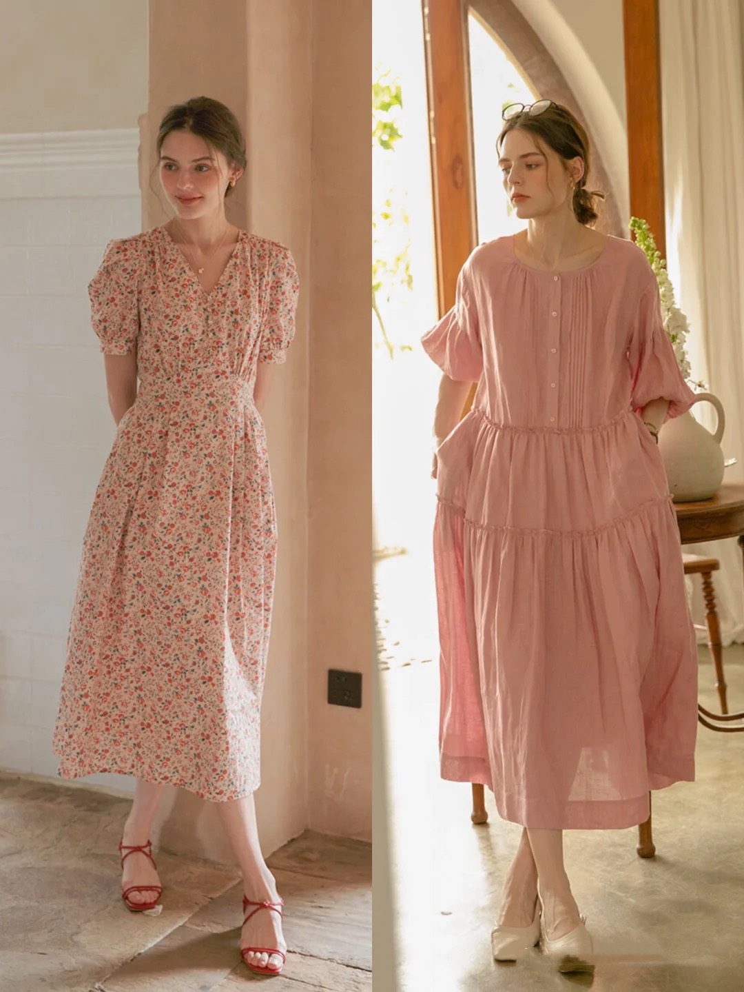 早秋就该这么穿,文艺风清新风棉麻服饰搭配女装