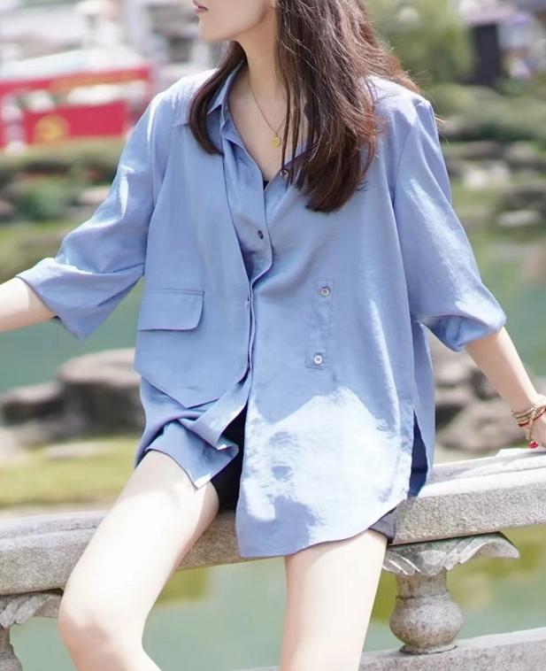 50岁男士夏天长袖衬衫,夏天穿这4款时尚气质衬衫