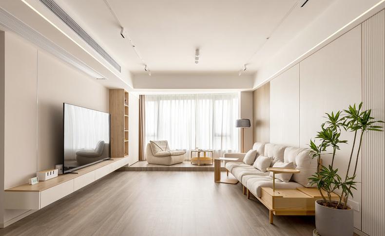 原木风装修115平多少钱,115平原木极简风格