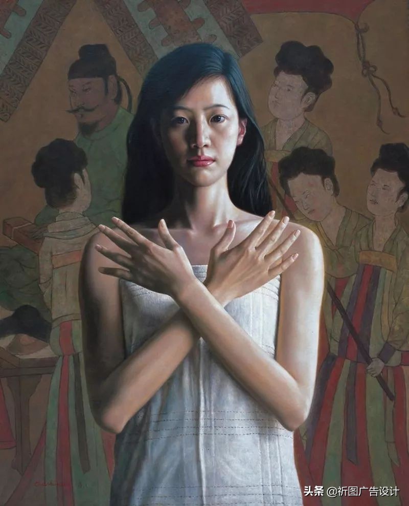 艺术家顾致农教授油画作品——古典美女人体油画欣赏