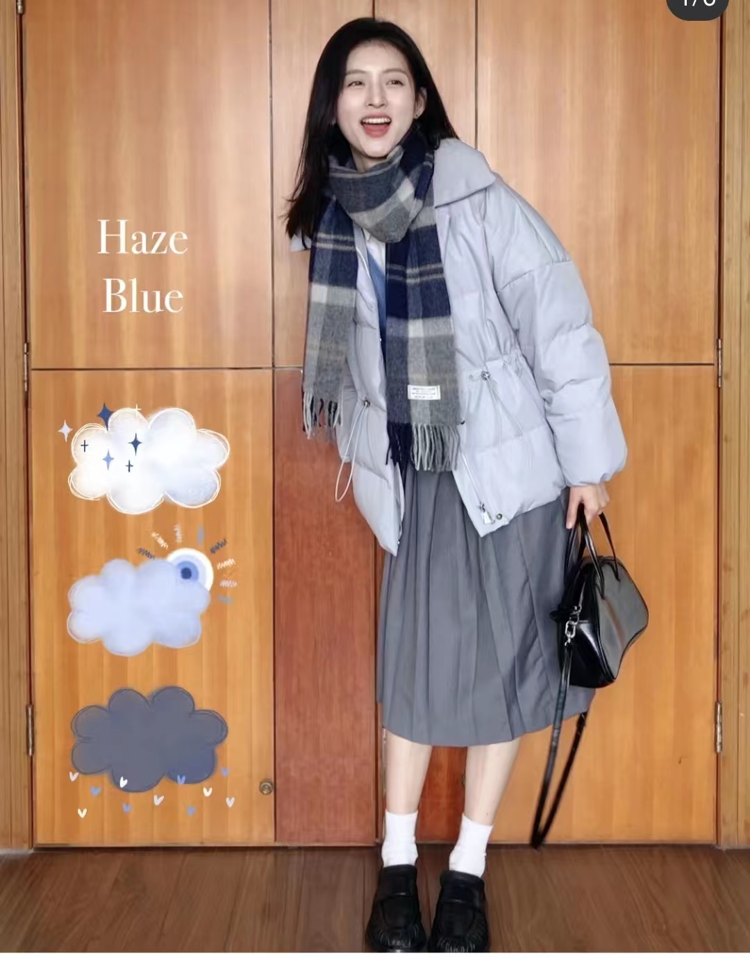 短款白色羽绒服的最佳搭配半身裙,羽绒服搭配哪些裙子才时髦