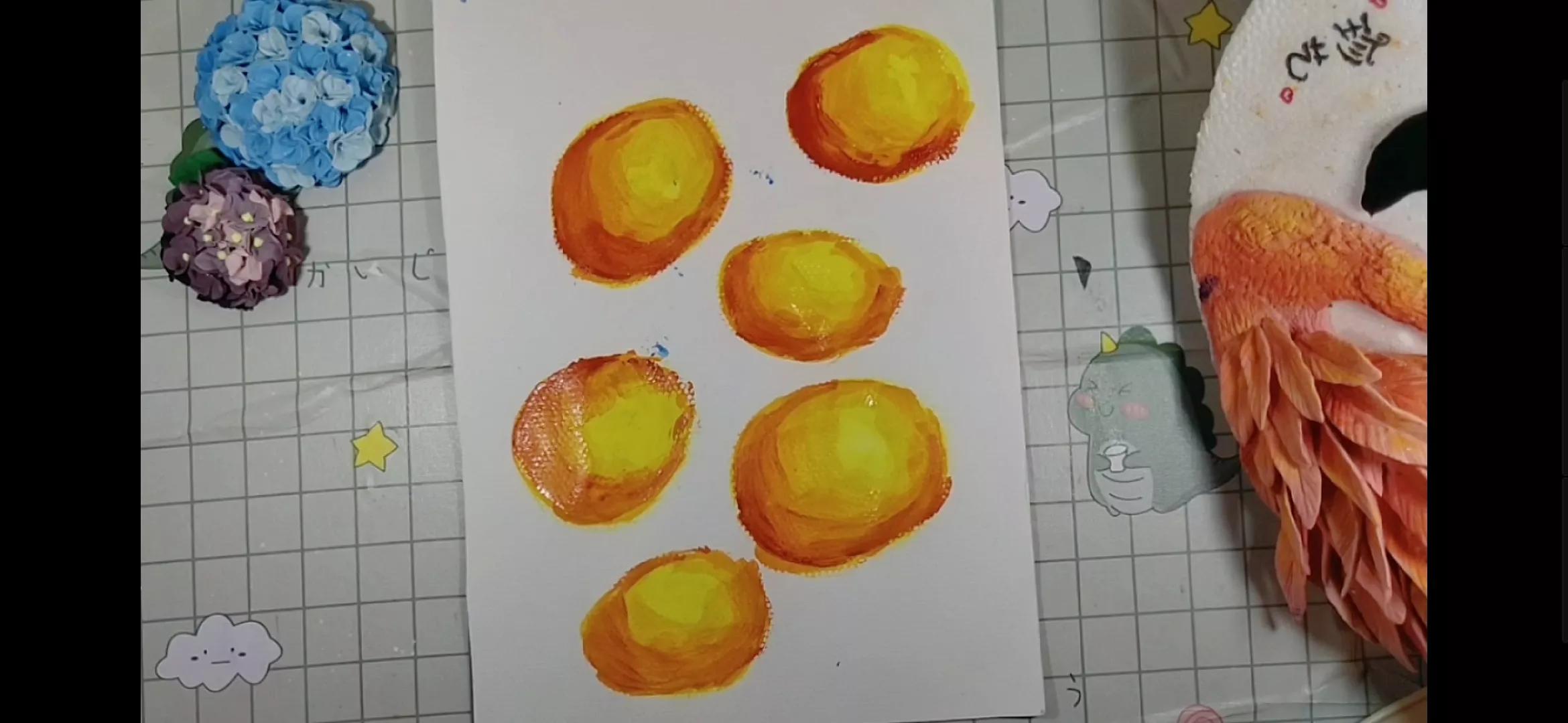 柿柿如意创意美术作品教程,柿柿如意美术视频教程