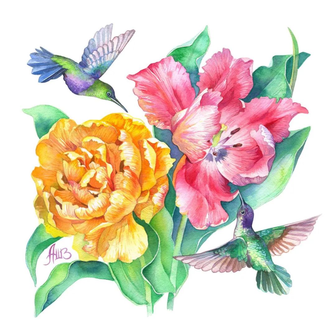 大神级水彩作品看完肯定不后悔,40张笔触狂放的水彩