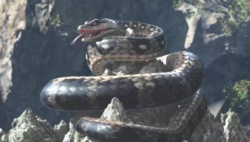 巨蟒有多大？头大如山丘，首尾几十里，卷浪怒覆舟