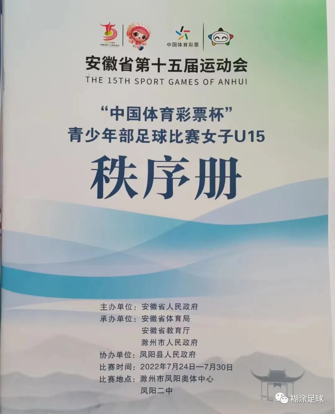 安徽第十五届运动会足球甲组,安徽省运会足球比赛u17组