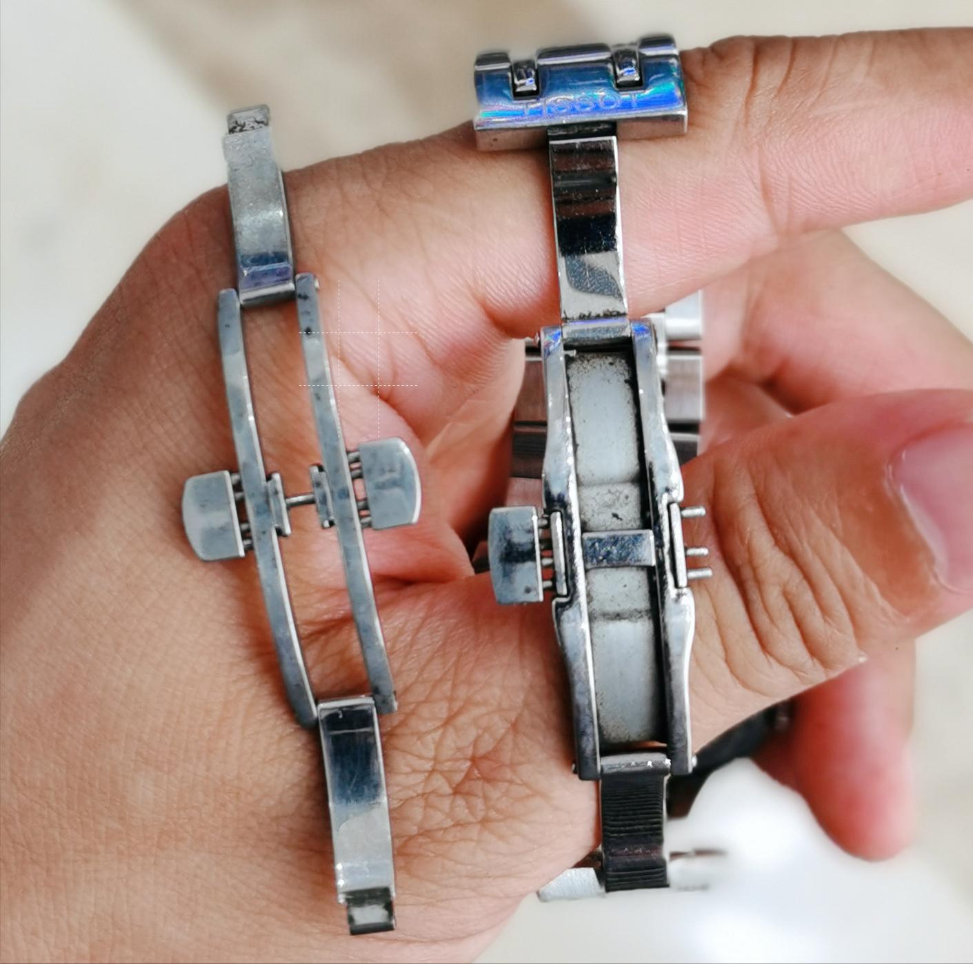 天梭表扣坏了如何打开,天梭表卡扣掉了一边怎么取下来