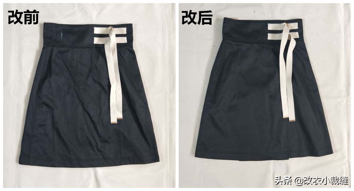 半身裙腰大了怎么改小教程,衣服收腰大了改小妙招不用缝