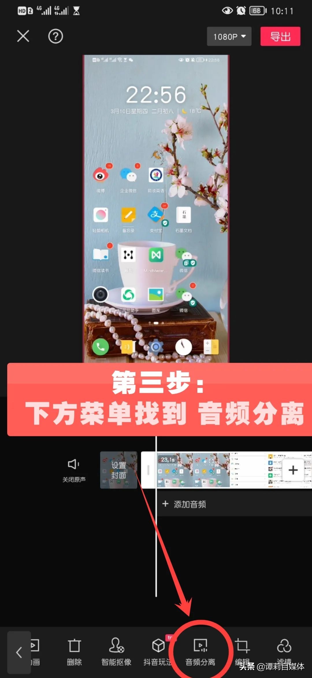 手机录屏视频剪辑怎么降噪,谭莉所有的视频