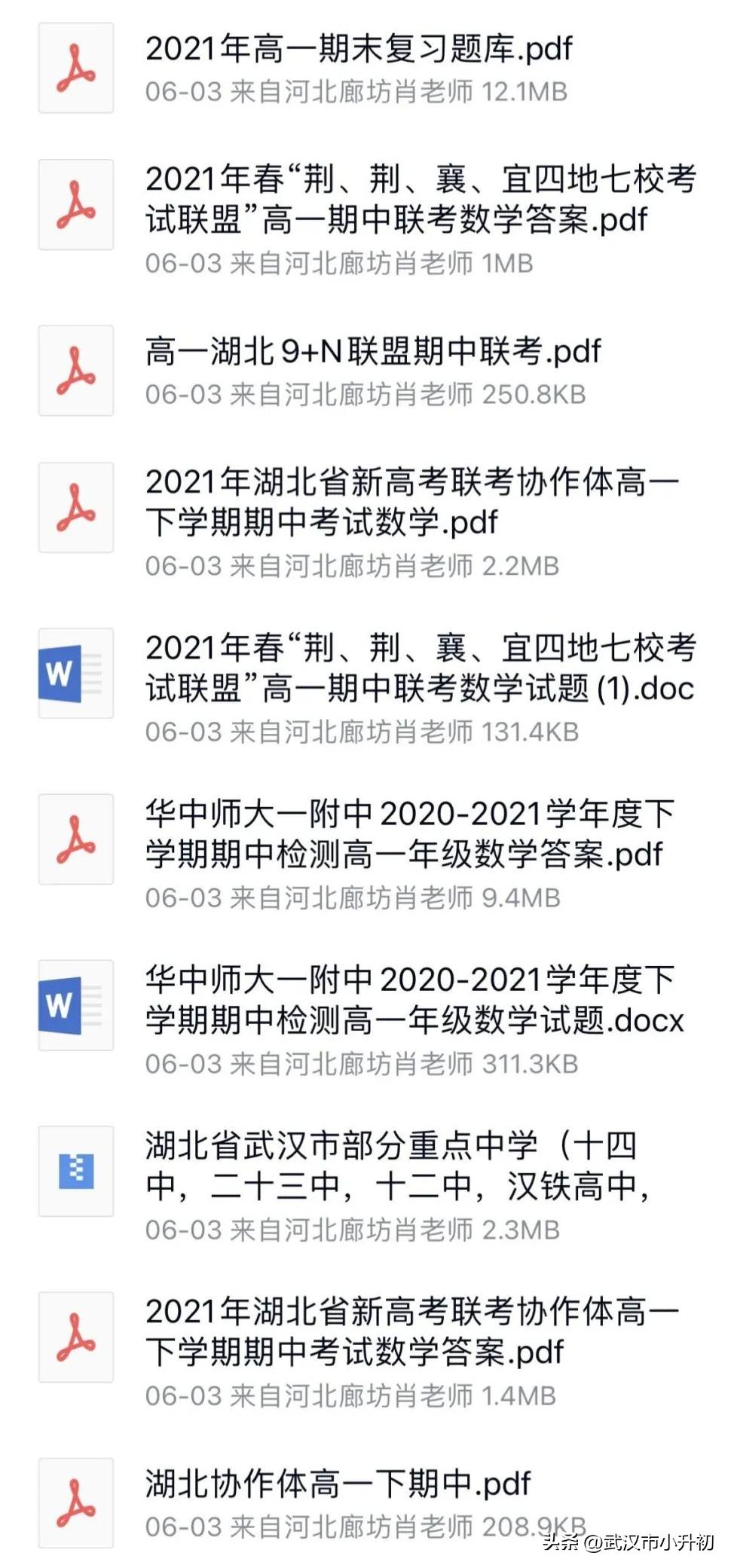 武汉高一六校联考排名,祝中高考的学子们金榜题名