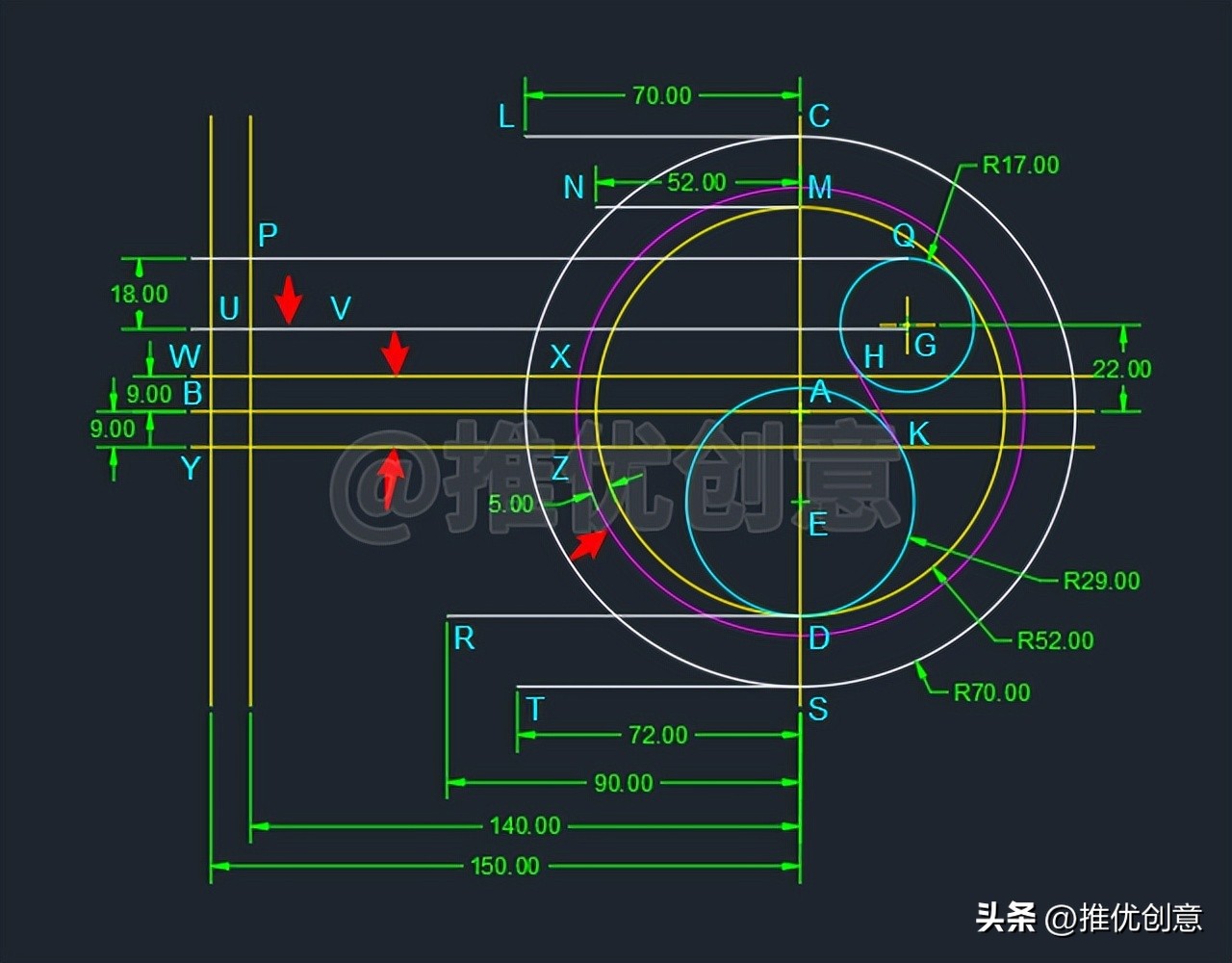 cad制图初学入门图纸怎样画圆,cad机械制图圆教程