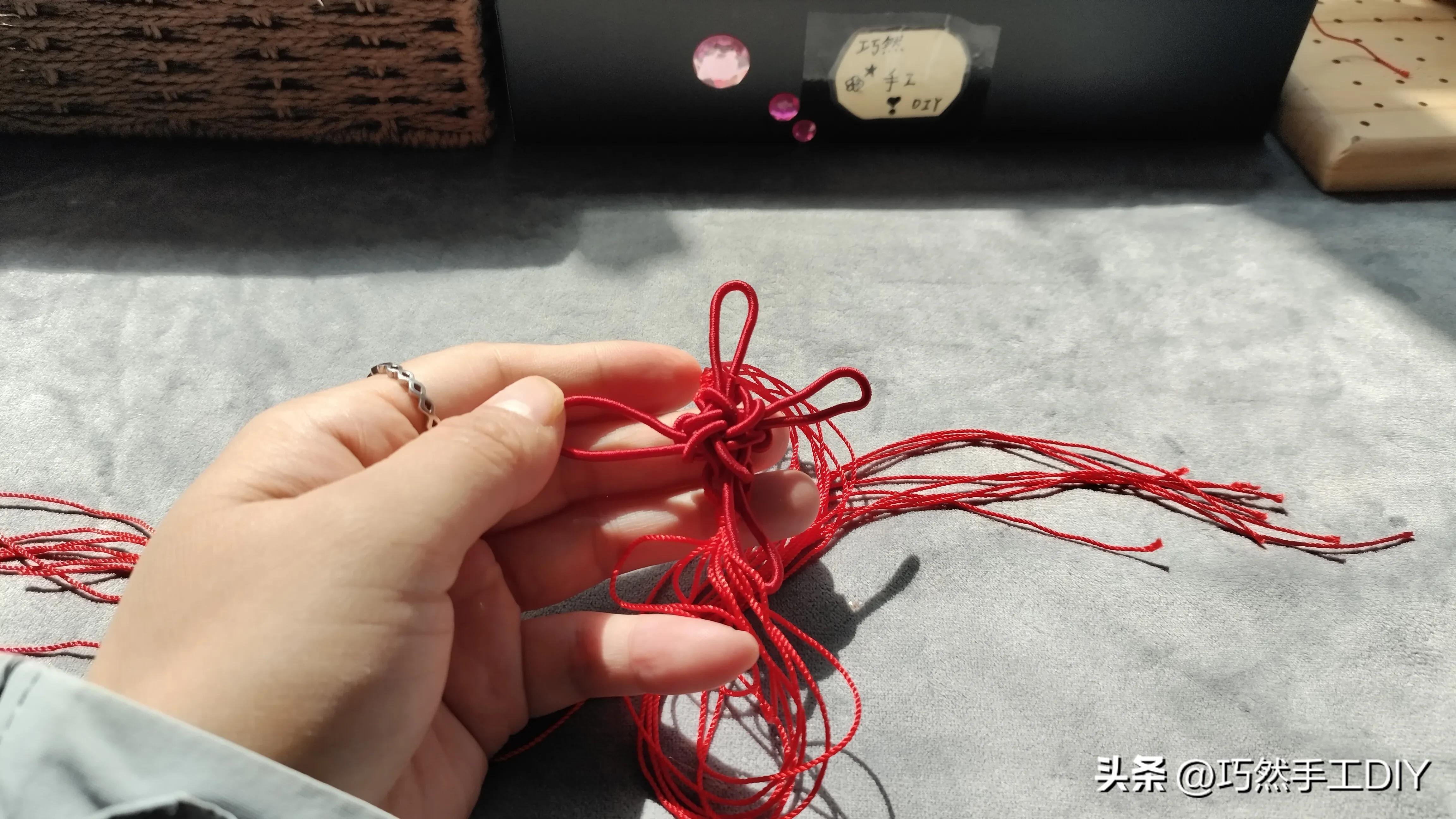 中国结吉祥结的编法教程,吉祥结和双线结编一起