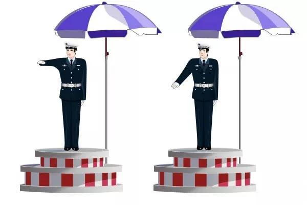 交警手势是脸朝哪边指挥哪边吗,交警指挥交通的手势有哪几种