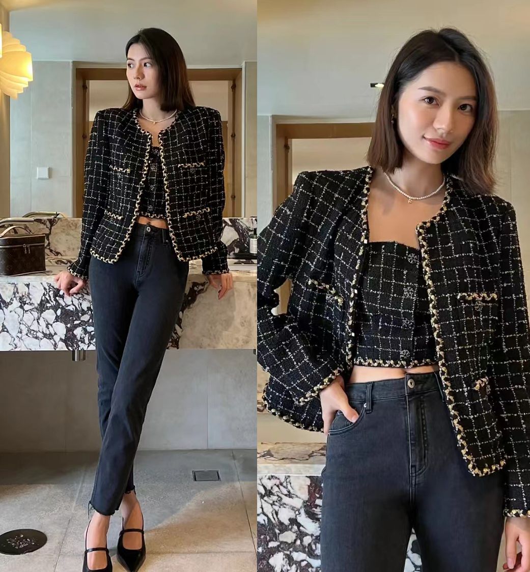 春秋季节小西装牛仔裤搭配,春天穿小西装牛仔裤