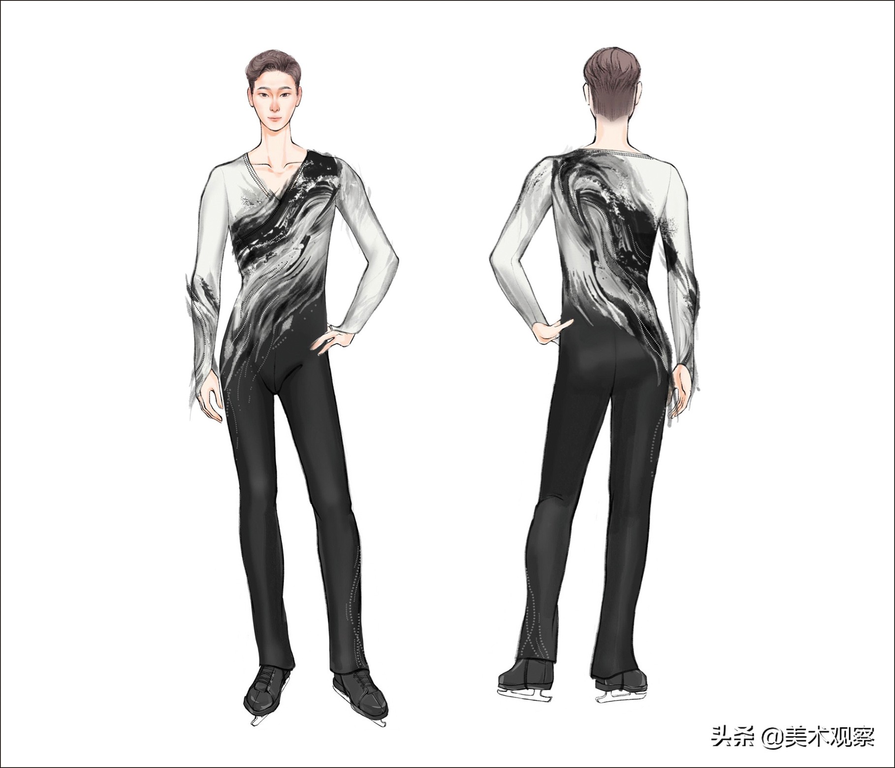 花样滑冰惊艳服装,花样滑冰设计服装