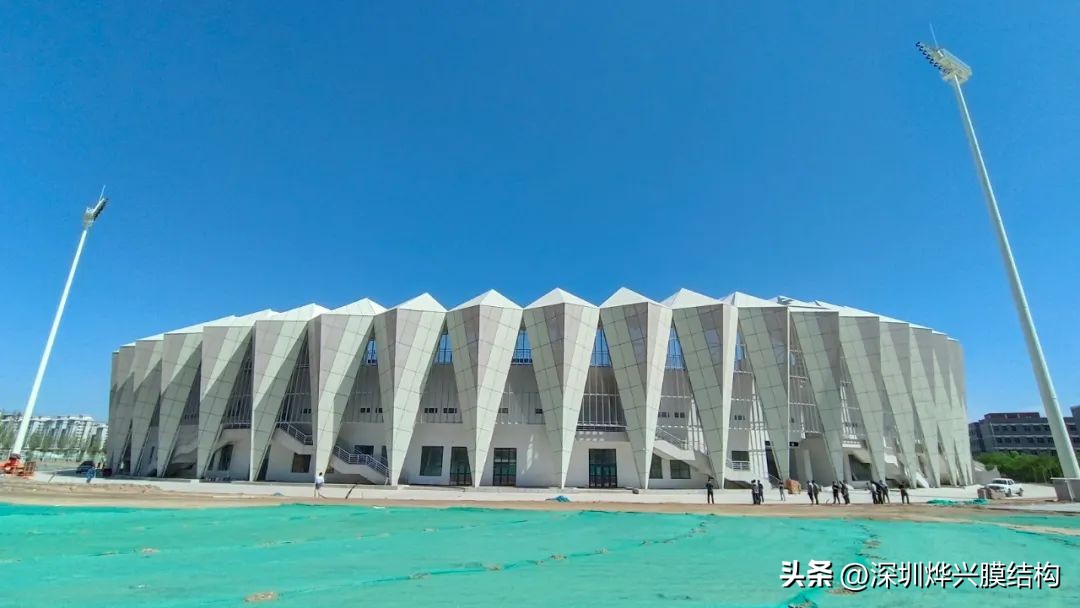 膜结构体育场看台,武威球场膜结构安装
