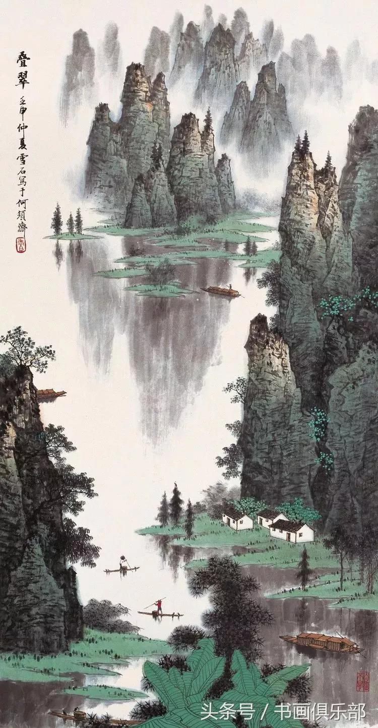 中国画山水画名作高清图片,古代名家横幅山水画作品欣赏