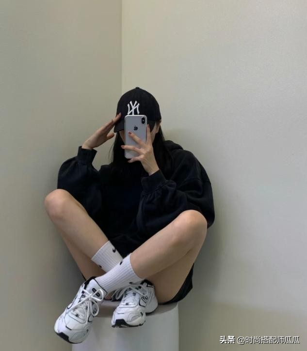 显腿长又不露腿的卫衣穿搭,卫衣长款显瘦搭配打底裤高档炸街