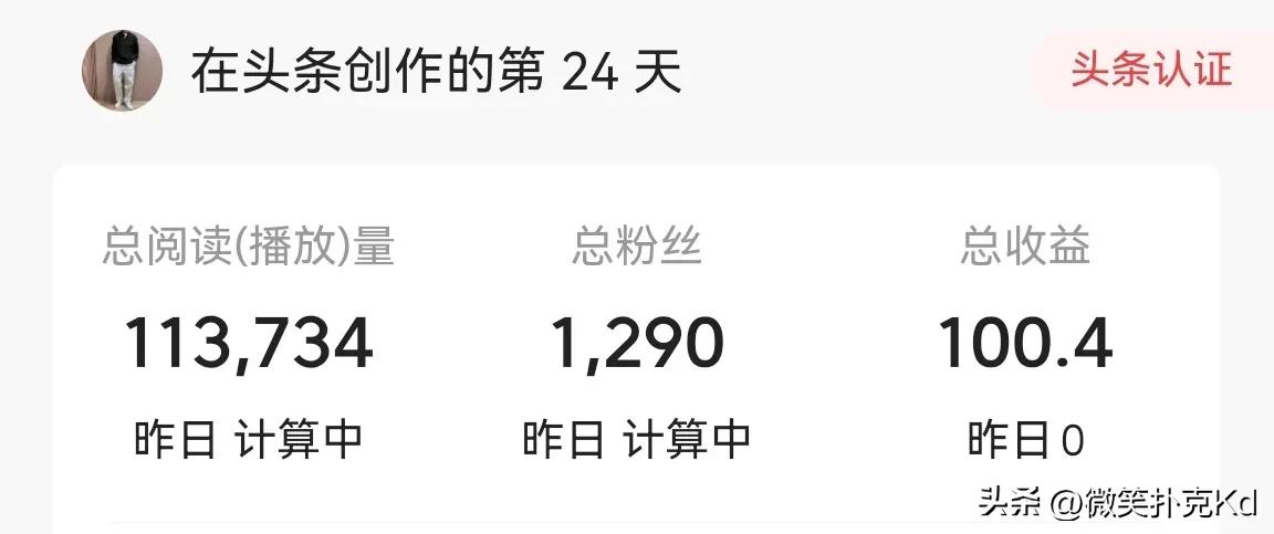 大家晒晒刚开始头条一个月收益,晒晒每天头条收益