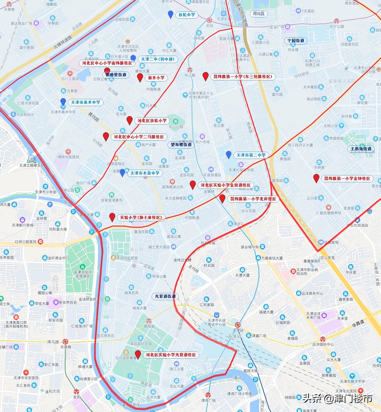 河北区三片和南开区南片学校比较,收藏学校周边图片
