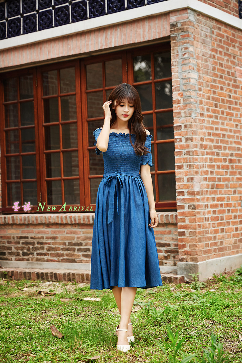 今年最火牛仔连衣裙显瘦薄款,减龄又显瘦的直版牛仔连衣裙来啦