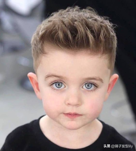儿童发型男孩短发圆脸锅盖头,小男孩帅气发型3岁短头发锅盖头