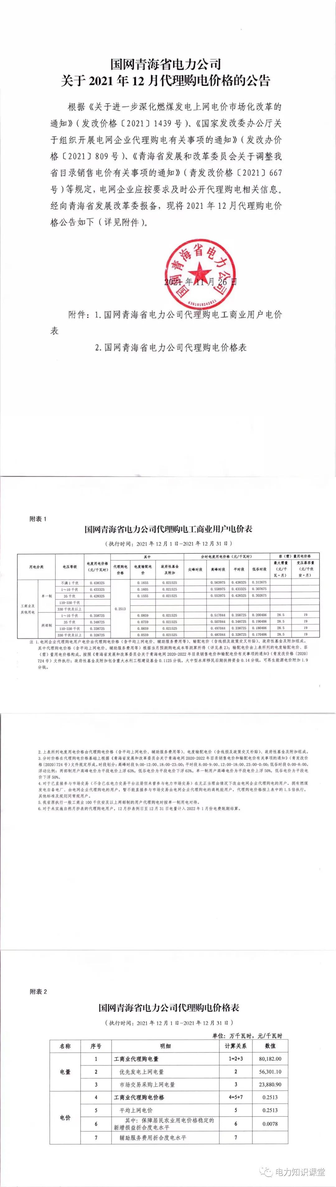 1月份国网电力公司代理购电价格,电网企业代理购电用户电价表
